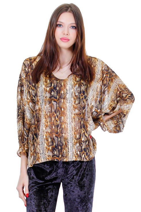 Bluza matase tigrata  Liza Panait Liza Panait Online Boutique
